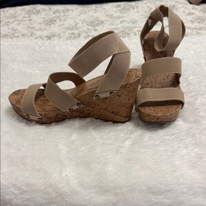 Esprit Beige Wedge Sandals